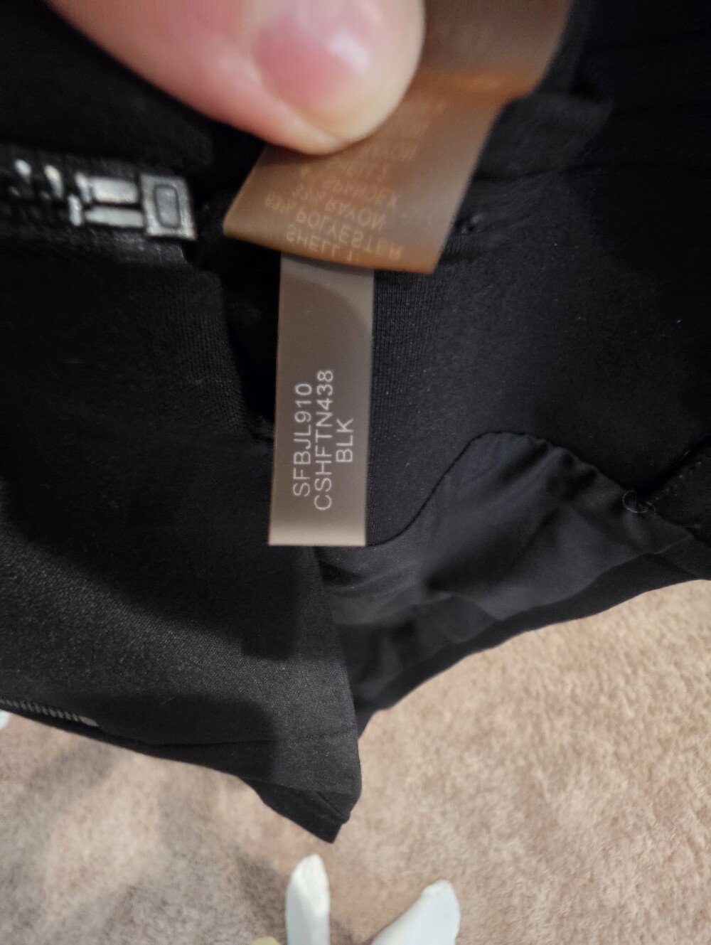 Calvin Klein Invisible Fit Solutions Black Zip Front Career Blazer Size 4 - Picture 5 of 5